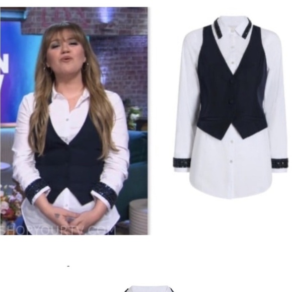 New Cinq a Sept Ellery Vest Blue Sz XS - Picture 10 of 10